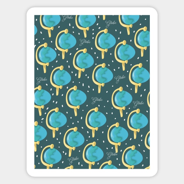 Globe pattern Sticker by nickemporium1